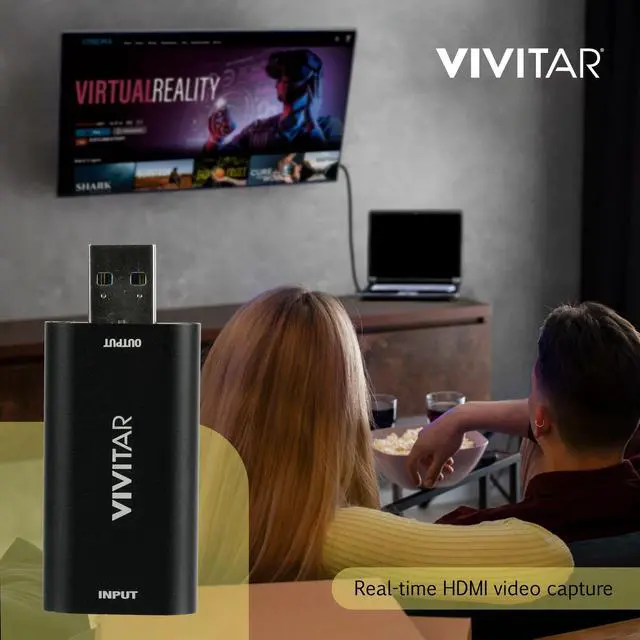 Alt view image 4 of 7 - DIXSG HDMI to USB Video Capture Card with Real-Time HDMI Video and Audio for Live Streaming, Includes USB-C Adapter Cable, Black