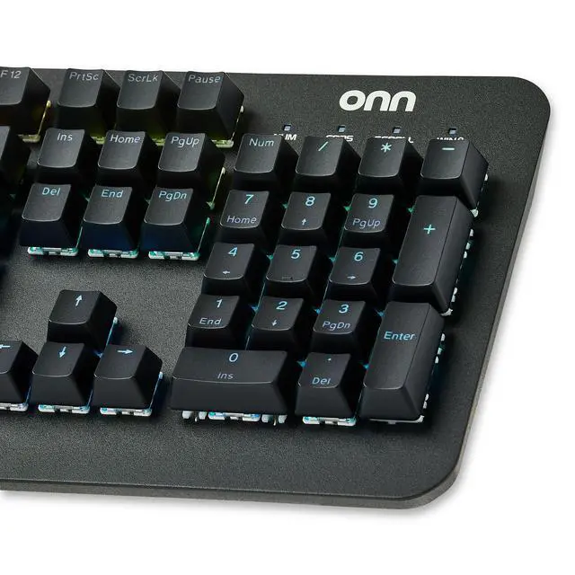 Alt view image 3 of 7 - DIXSG Gaming Mechanical Keyboard with Blue Switches and 16.8M LED Lighting, 104 Keys