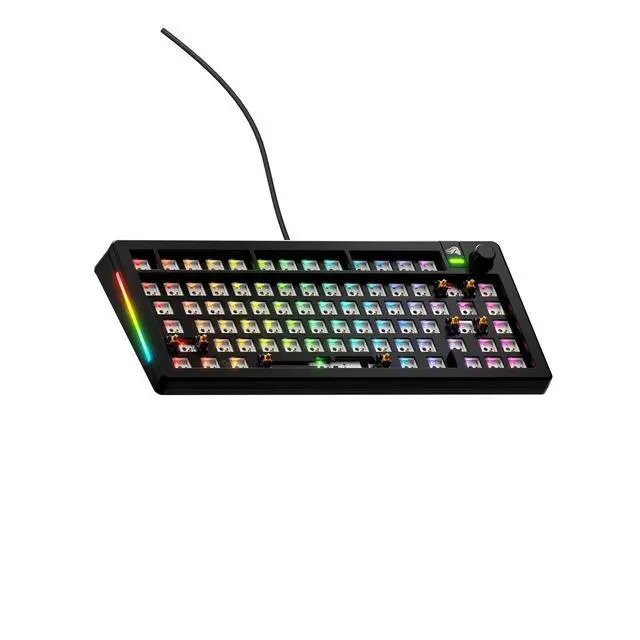 Alt view image 5 of 7 - DIXSG Gaming GMMK 3 75% Barebones Wired Mechanical Gaming Keyboard, Hot-Swappable Switches