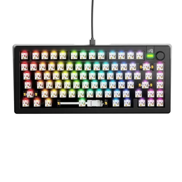 Alt view image 5 of 7 - DIXSG Gaming GMMK 3 75% Barebones Wired Mechanical Gaming Keyboard, Hot-Swappable Switches