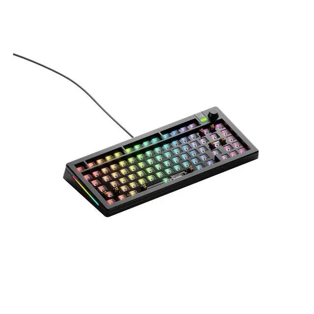 Alt view image 3 of 7 - DIXSG Gaming GMMK 3 75% Barebones Wired Mechanical Gaming Keyboard, Hot-Swappable Switches