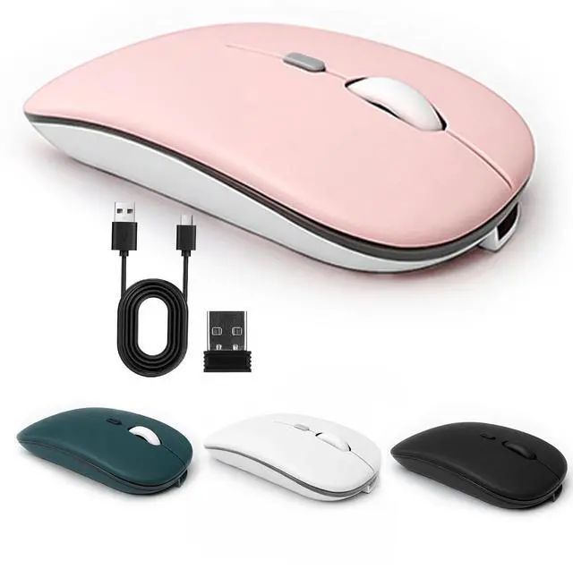 Main image of DIXSG Wireless Mouse, Mouse for Laptop, Bluetooth Mouse, Pink
