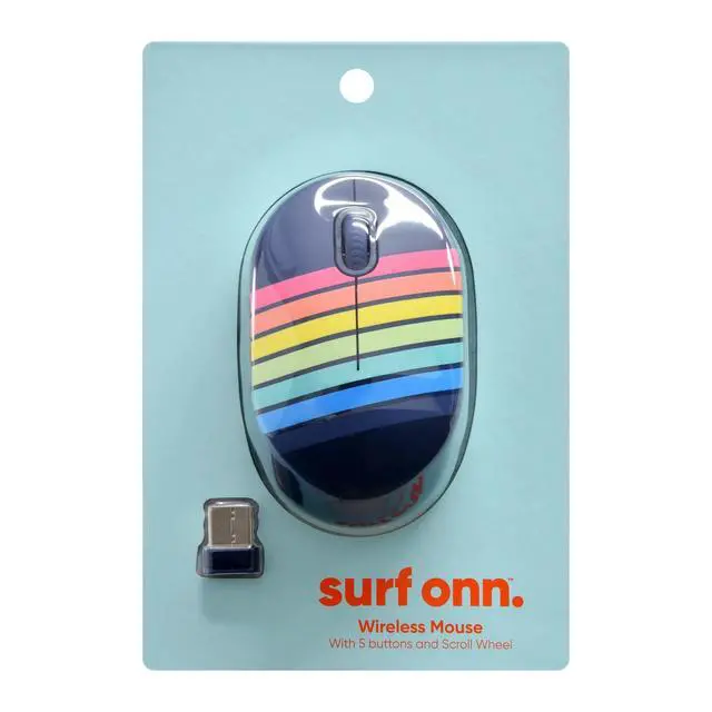 Alt view image 3 of 6 - DIXSG Wireless Mouse with 5 Buttons and Scroll Wheel, 2.4 GHz with USB Nano Receiver, Blue