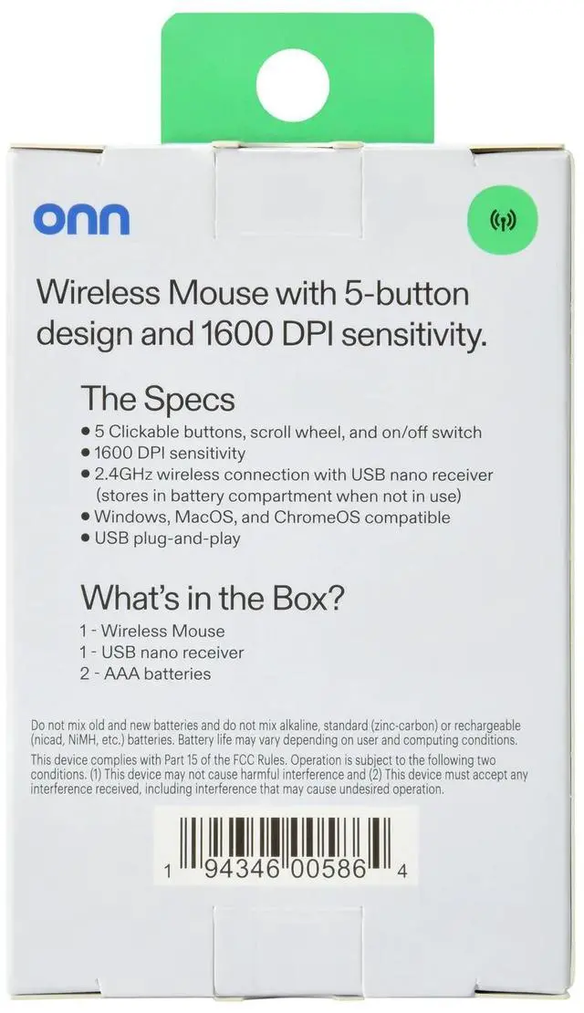 Alt view image 3 of 5 - DIXSG Optical USB Wireless Mouse with Nano Receiver, Ultramarine