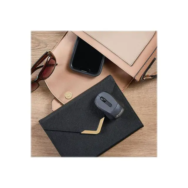 Alt view image 3 of 7 - DIXSG 97470 Graphite 3 Buttons 1 x Wheel USB RF Wireless Optical Mouse