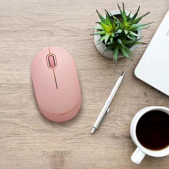 Alt view image 2 of 7 - DIXSG Wireless 5-Button Mouse with Adjustable DPI, Pink