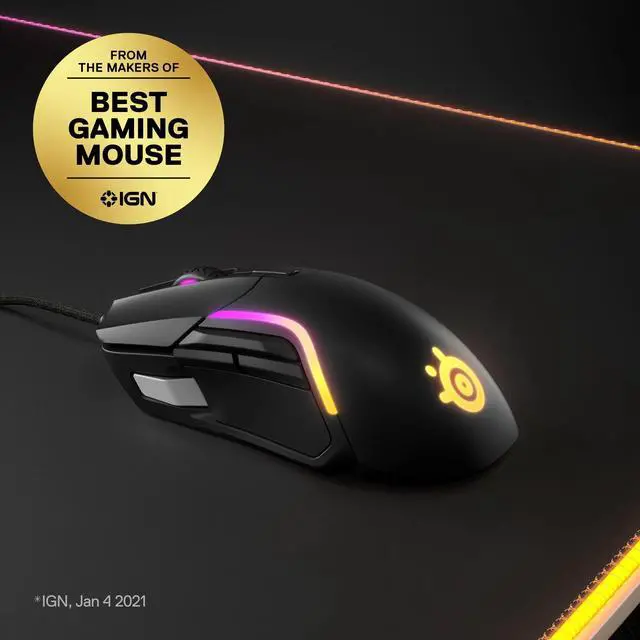 Alt view image 4 of 7 - DIXSG Rival 5 Gaming Mouse with 9 Programmable Buttons and 18k CPI TrueMove Air Optical Sensor