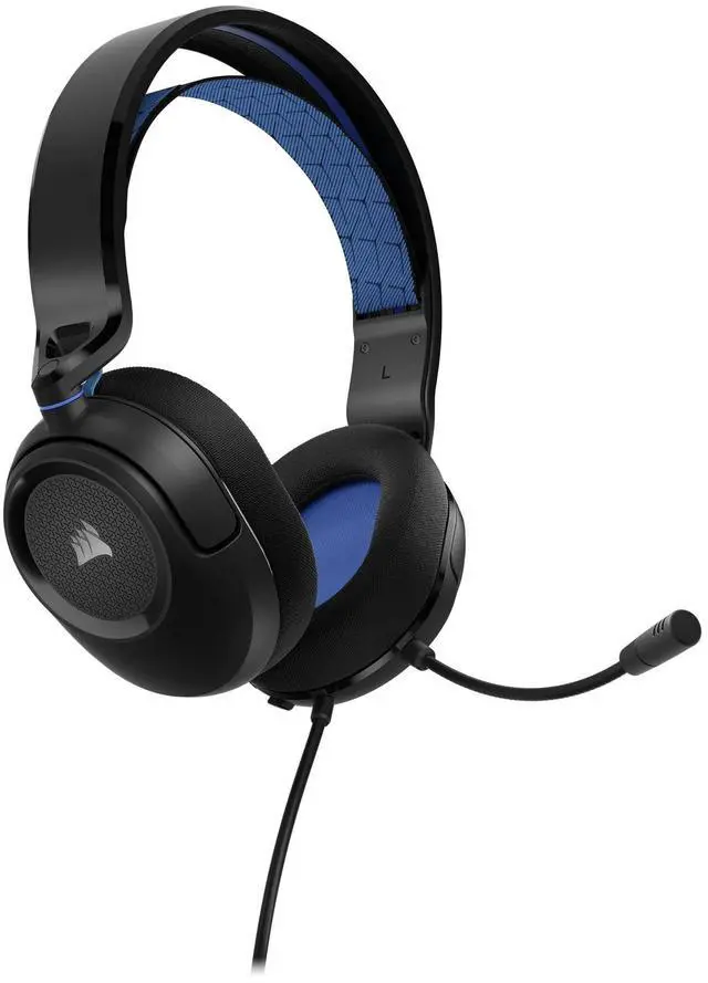 Alt view image 7 of 7 - DIXSG HS35 v2 Over-Ear Gaming Headset with Microphone, Blue
