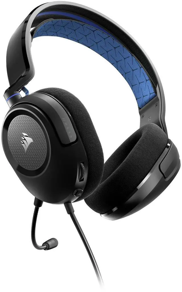 Alt view image 3 of 7 - DIXSG HS35 v2 Over-Ear Gaming Headset with Microphone, Blue