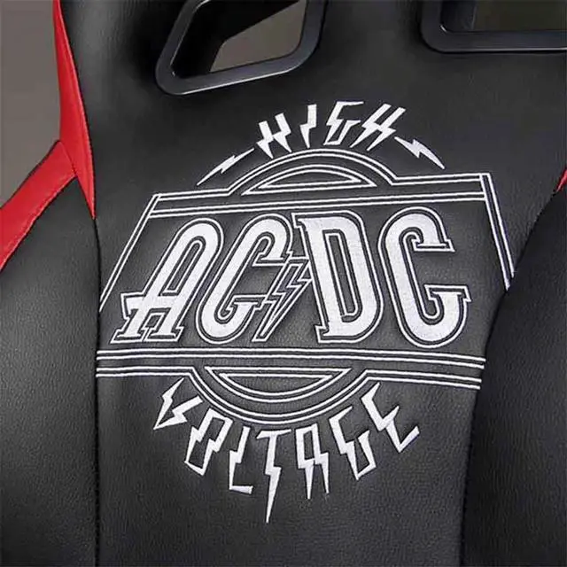 Alt view image 5 of 5 - DIXSG Gaming Chair AC/DC, Ergonomic Office Chair for Gamer with Adjustable Armrests - Black & Red