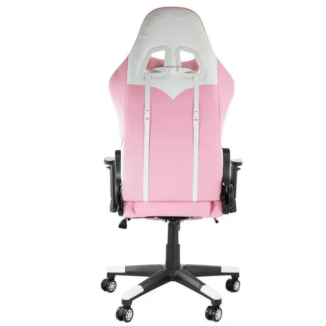 Alt view image 5 of 7 - DIXSG Gaming Chair in Pink and White