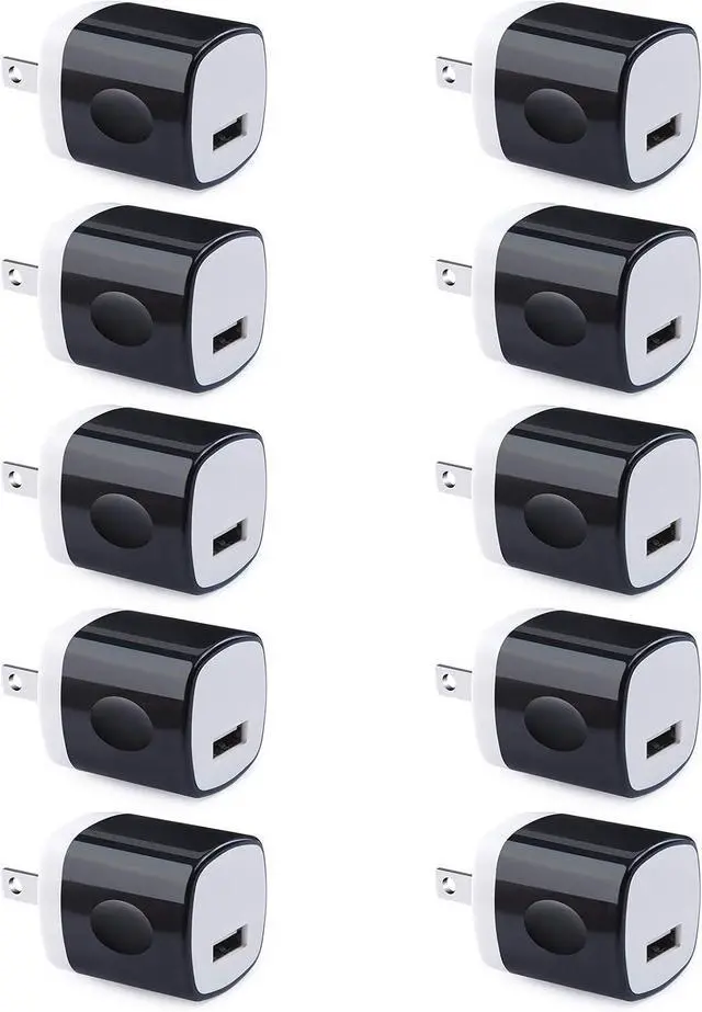 Main image of Wall Adapter 10 Pack,UorMe 1A 5V Single Port Charger Power USB Plug Charging Cube Block Box Compatible iPhone 14 13 12 SE 11, Galaxy S23 Ultra S22 S21 FE S10e S9 A13 A03s A71 A51 Note20 Google 8A 7A