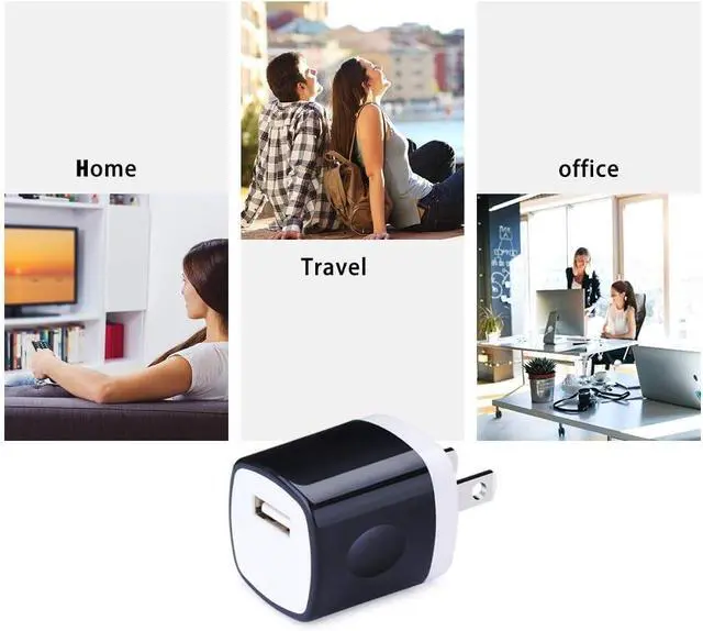 Alt view image 5 of 7 - Wall Adapter 10 Pack,UorMe 1A 5V Single Port Charger Power USB Plug Charging Cube Block Box Compatible iPhone 14 13 12 SE 11, Galaxy S23 Ultra S22 S21 FE S10e S9 A13 A03s A71 A51 Note20 Google 8A 7A