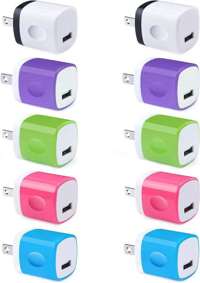 Main image of Wall Adapter 10 Pack,UorMe 1A 5V Single Port Charger Power USB Plug Charging Cube Block Box Compatible iPhone 14 13 12 SE 11, Galaxy S23 Ultra S22 S21 FE S10e S9 A13 A03s A71 A51 Note20 Google 8A 7A