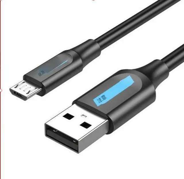 Main image of USB 2.0 Cable A Male to Micro B Male Data Sync Charging Cable, Straight Connector Round Wire PVC Black - COL Series(0.5M-8pcs)
)