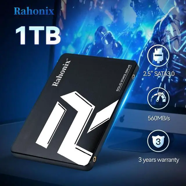 Alt view image 2 of 7 - Rahonix SSD 1TB 2.5'' SATA3 Solid State Disk up to 570MB/s for desktop notebook