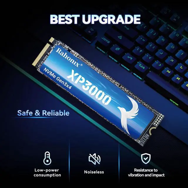 Alt view image 7 of 7 - Rahonix SSD 512GB M.2 NVMe 2280 Solid State Drive PCIe3.0x4, read speed up to 3500MB/s