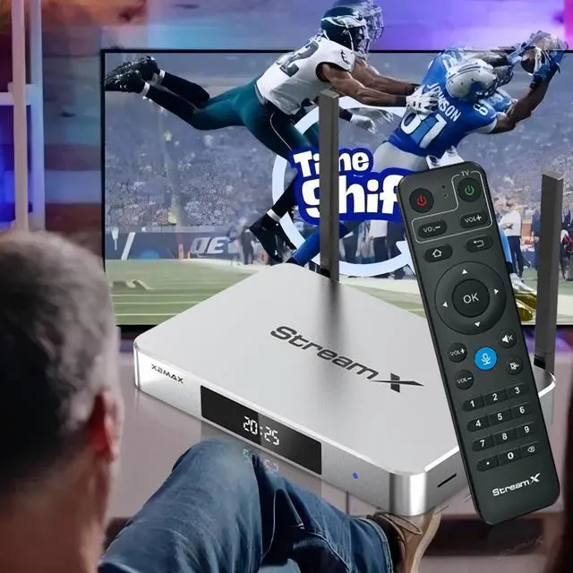 Alt view image 2 of 7 - X2 Max Android 12.0 TV Box 6K Ultra HD HDR10 | 4GB RAM+64GB ROM | Dual-Band WiFi 6/Bluetooth 5.0 | Includes HDMI Cable & Voice Remote Control