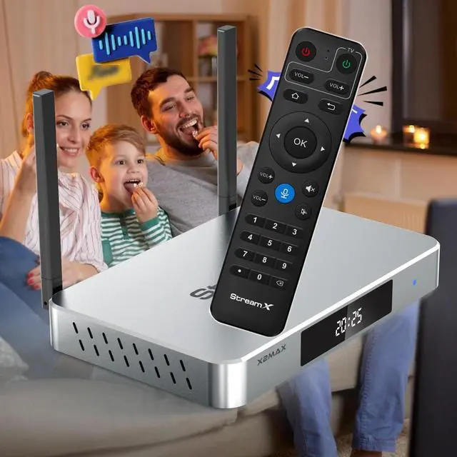 Alt view image 4 of 7 - X2 Max Android 12.0 TV Box 6K Ultra HD HDR10 | 4GB RAM+64GB ROM | Dual-Band WiFi 6/Bluetooth 5.0 | Includes HDMI Cable & Voice Remote Control