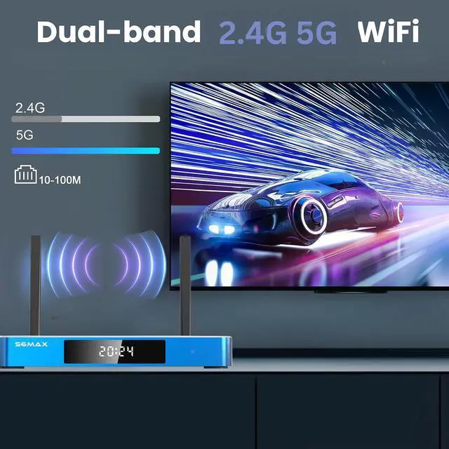 Alt view image 2 of 7 - SuperBOX S6 MAX Android TV Box: 6K Ultra HD Streaming, WiFi 6 & Gigabit Ethernet, 4GB RAM/64GB Storage - Fast Android 12 Streaming Media Box
