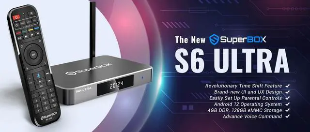 Alt view image 3 of 6 - SuperBOX S6 ULTRA Android 12 TV Box 128GB Storage 4GB RAM | 6K@60fps H.265 | WiFi 6 & Gigabit Ethernet | Quad-core Cortex-A53 | Bluetooth 5.2 Streaming Media Player