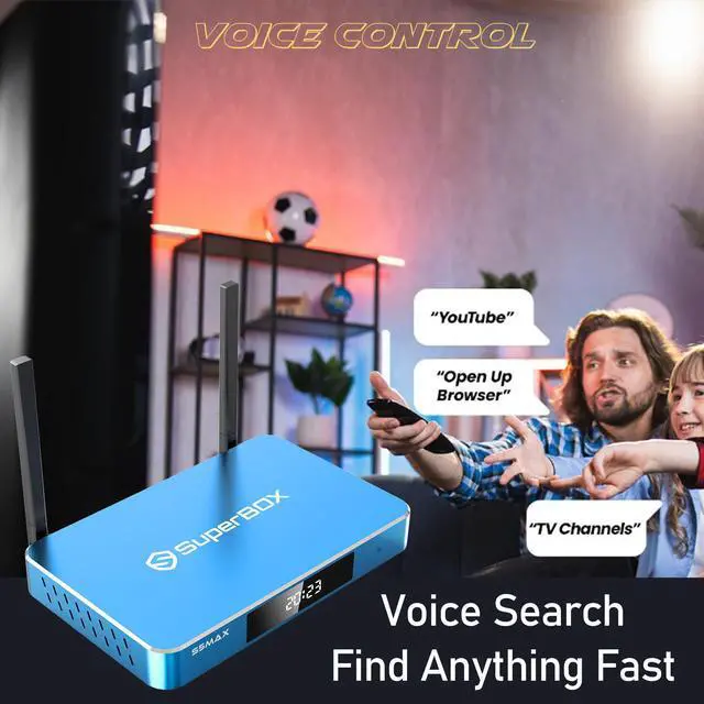 Alt view image 2 of 6 - SuperBox S5 Max: Fast Android 12 TV Box w/ WiFi 6, Gigabit Port, 4GB RAM, 64GB Storage, 6K HDR Playback & Voice Control