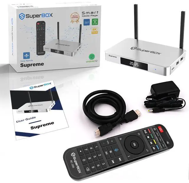 Alt view image 5 of 5 - Latest SuperBox Supreme Fully Loaded,2025 Newest Pack,4G+128G Powerful Smart Box,Time Shift, Parental Control Time,Super Powerful TV Box with Voice Remote Control,Ideal for Home