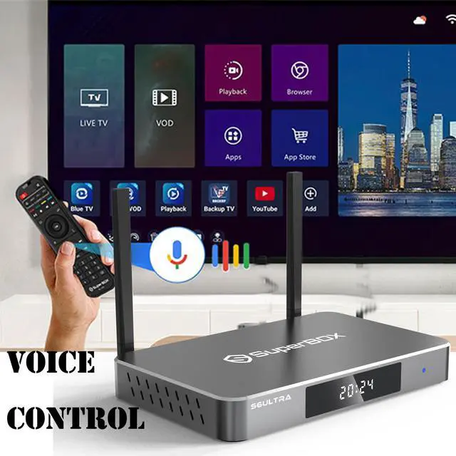 Alt view image 15 of 18 - (Latest) 2025 S6 ULTRA Smart TV Box Android 12, 4GB RAM, 128GB Storage, 6K HD, Built-in Voice Control, Android Box, Versatile Streaming Media Player, Free Channels with Zero Subscription Fees