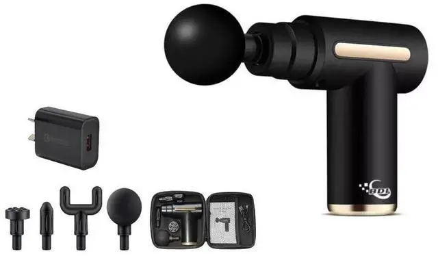 Alt view image 6 of 6 - BDI TECHNOLOGY Mini Massage Gun with 6 Speeds 4 Massage Heads (LCD version)-- BX720