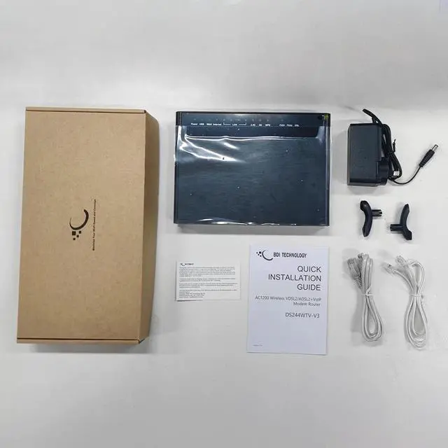 Alt view image 3 of 3 - BDI TECHNOLOGY 244V3 AC Dual Band VDSL2+ Modem Router with VoIP