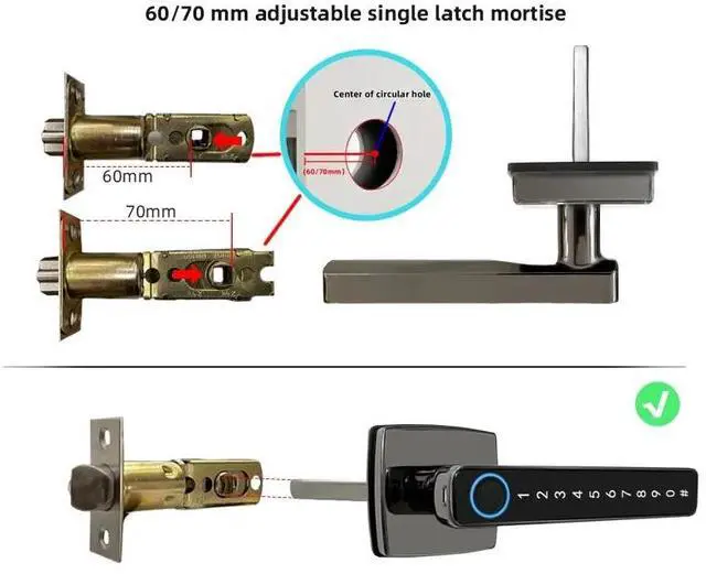 Alt view image 6 of 7 - BDI TECHNOLOGY Semi-automatic wooden door combination lock and a wireless gateway