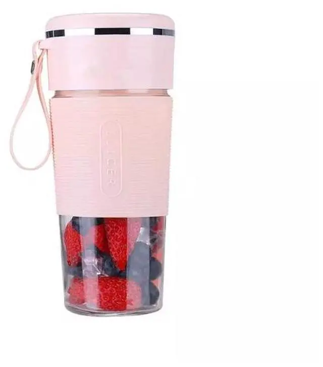 Alt view image 3 of 5 - BDI Portable Juice Blender Cup with 6 Blades Ice Crusher & USB Rechargeable pink