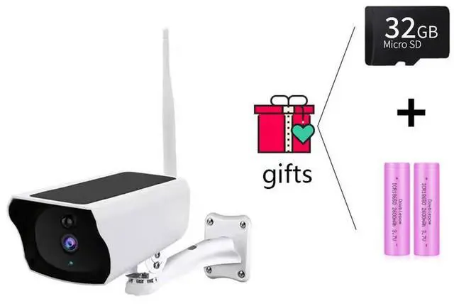 Alt view image 2 of 5 - BDI TECHNOLOGY Security Wi-Fi Camera with Solar & Battery Powered & Full HD Outdoor/Indoor CCTV Pack(Include Batteries and 32G SD Card)