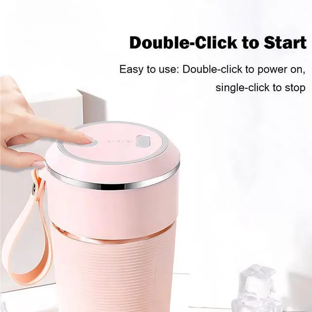 Alt view image 5 of 6 - Portable Blender Personal Size, 6-Blade Ice Crusher for Smoothies Shakes, USB Rechargeable Travel & Sports Bottle,  BDI TECHNOLOGY (White)