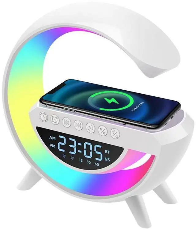Alt view image 2 of 7 - BDI TECHNOLOGY 3 in 1 Rainbow Multi-function Night Light Wireless Charging Stereo