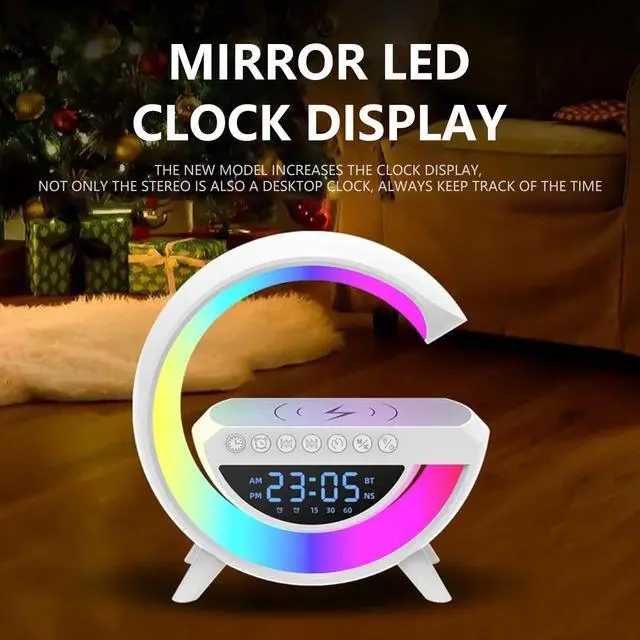 Alt view image 4 of 7 - BDI TECHNOLOGY 3 in 1 Rainbow Multi-function Night Light Wireless Charging Stereo