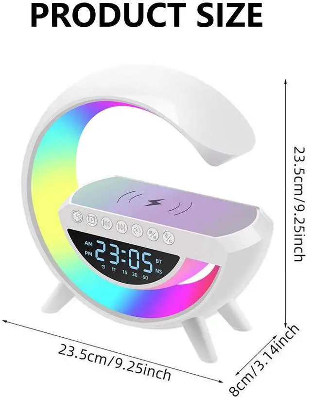 Alt view image 5 of 7 - BDI TECHNOLOGY 3 in 1 Rainbow Multi-function Night Light Wireless Charging Stereo