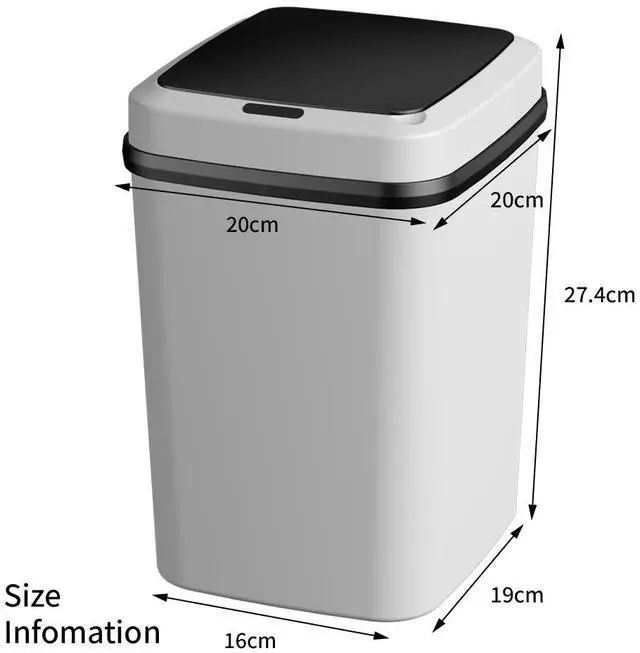 Alt view image 6 of 7 - BDI TECHNOLOGY Electric Trash Can Sensitive Mute Odor Isolation Waterproof Automatic Motion Sensor Kick Vibration Bin