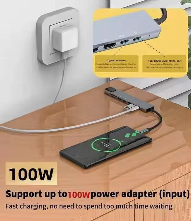 Alt view image 4 of 6 - 8 IN 1 USB Type C Docking Station (Supports 4K Video, PD Fast Charging, Suitable for Macbook and Other Devices)-2pack