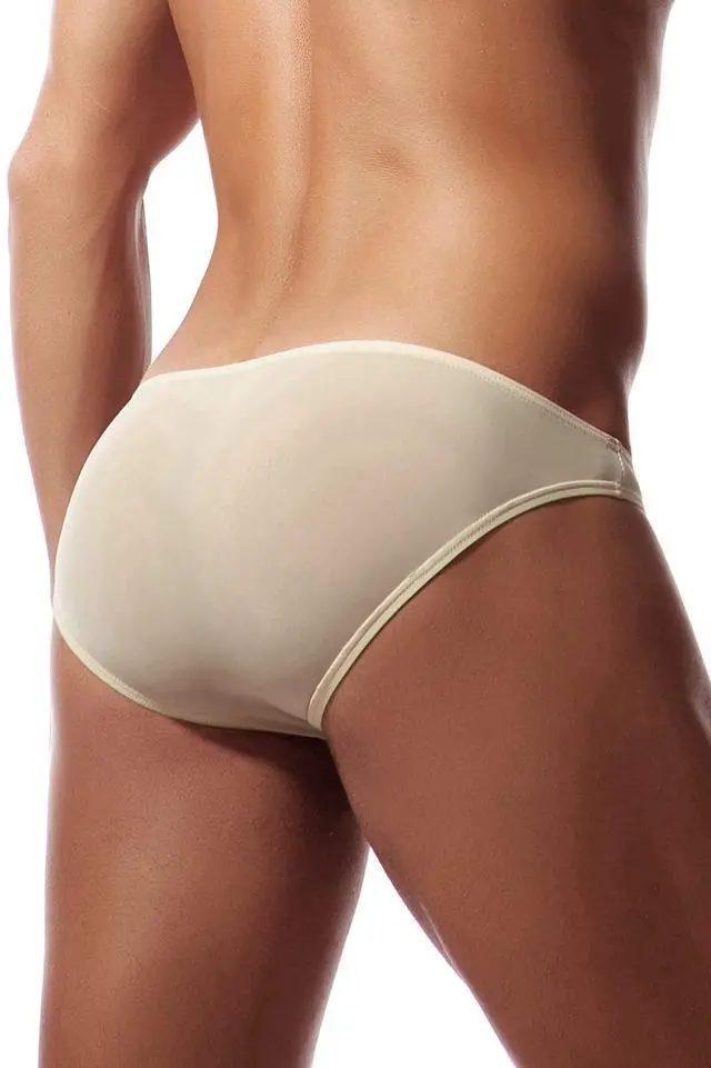 Alt view image 2 of 7 - Newsywell Men's Ice Silk Bikini Low Rise Spandex Soft Breathable Briefs Underwear Skin Color XX-Large