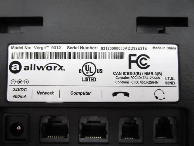 Alt view image 4 of 4 - Allworx 9312 VoIP Business Phone  12 Line, Backlit Display, Dual Ethernet, PoE Support