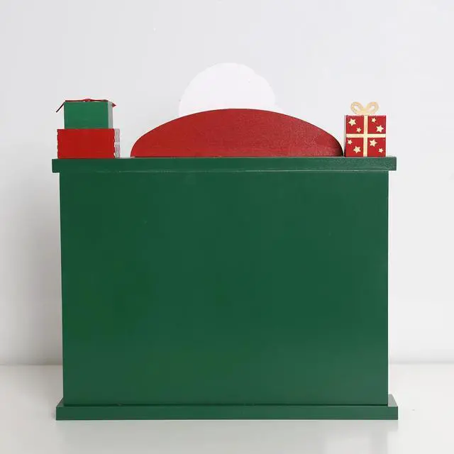 Alt view image 6 of 7 - PIONEER-EFFORT Extra-large Wooden Christmas Advent Calendar with Drawers, 24-Day Countdown to Christmas, Holiday Decoration with Santa Fireplace Design, Reusable Advent Calendar