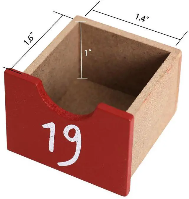 Alt view image 7 of 7 - Pioneer-Effort Christmas Wooden Advent Calendar with LED and 24 Drawers to Fill Small Gifts Countdown to Christmas Decoration