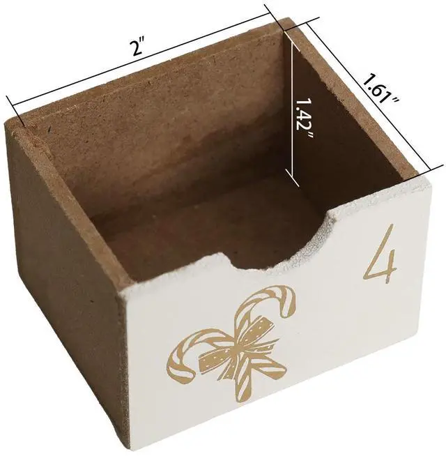 Alt view image 7 of 7 - PIONEER-EFFORT Christmas Wooden Advent Calendar with 25 Large Drawers Countdown to Christmas Decoration Large Size Xmas Countdown Calendar 2025 Hand Painted Refillable Advent for Holiday Decoration