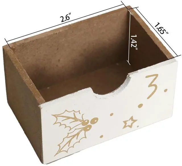 Alt view image 6 of 7 - PIONEER-EFFORT Christmas Wooden Advent Calendar with 25 Large Drawers Countdown to Christmas Decoration Large Size Xmas Countdown Calendar 2025 Hand Painted Refillable Advent for Holiday Decoration
