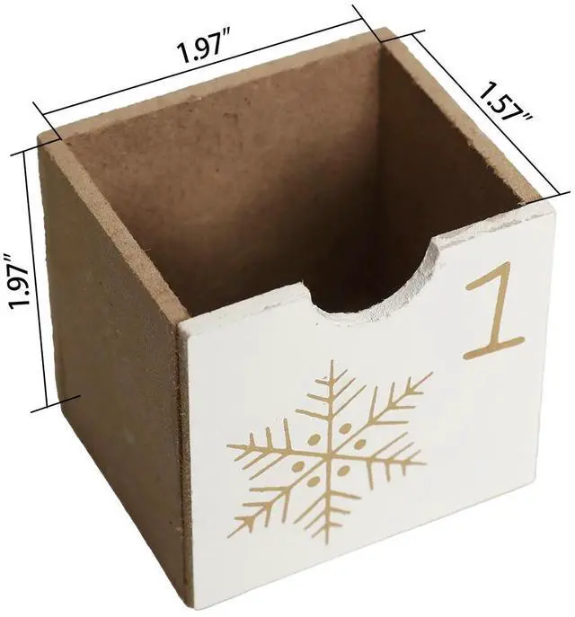 Alt view image 5 of 7 - PIONEER-EFFORT Christmas Wooden Advent Calendar with 25 Large Drawers Countdown to Christmas Decoration Large Size Xmas Countdown Calendar 2025 Hand Painted Refillable Advent for Holiday Decoration