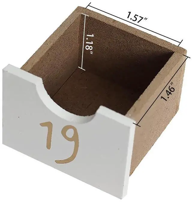 Alt view image 4 of 6 - PIONEER-EFFORT Christmas Wooden Advent Calendar with 24 Drawers to Fill Small Gifts Christmas Scene with LED Lights Countdown to Xmas Tabletop Decoration