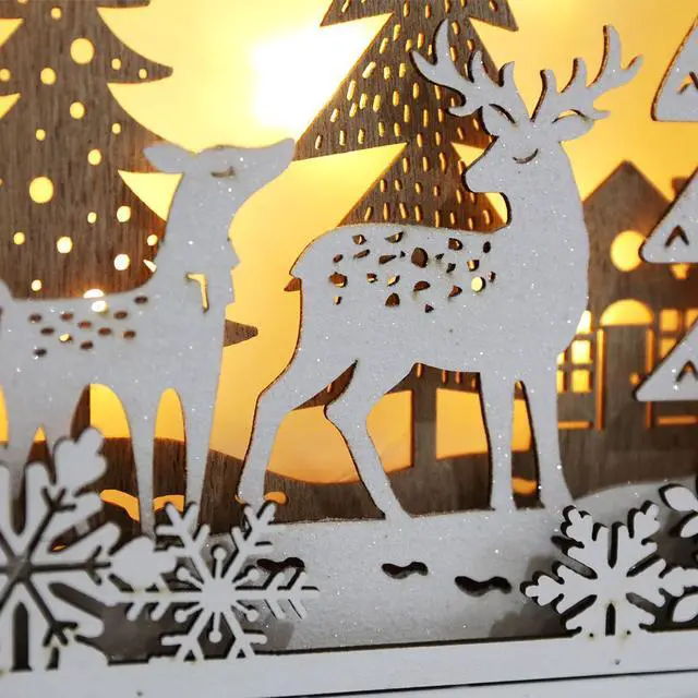 Alt view image 4 of 7 - PIONEER-EFFORT Christmas Wooden Advent Calendar House with 24 Drawers Countdown to Christmas Decoration Fill Small Gifts for Kids (12.3'' x 2.3'' x14.9'', White)