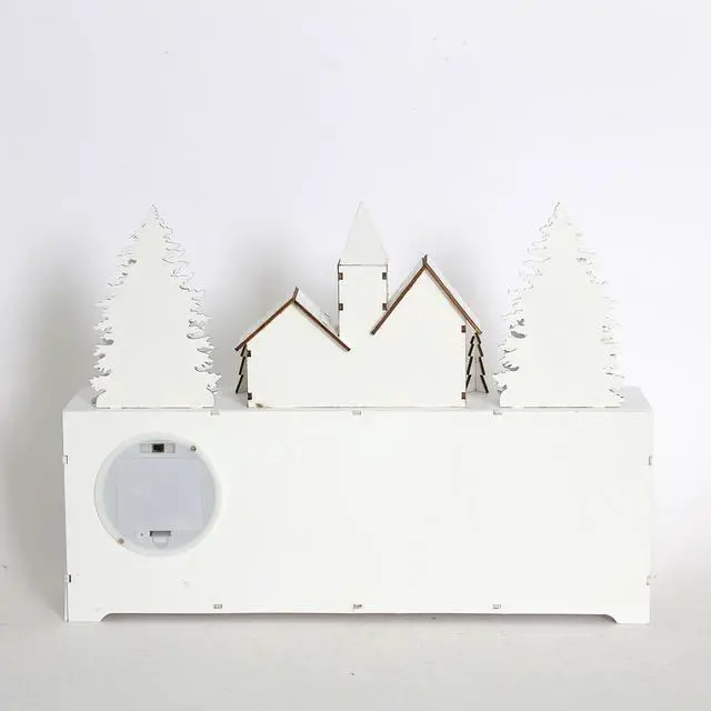 Alt view image 6 of 7 - PIONEER-EFFORT Christmas Wooden Advent Calendar House with 24 Drawers Countdown to Christmas Decoration Fill Small Gifts for Kids (14.8'' x 3.1'' x10.6''., White)