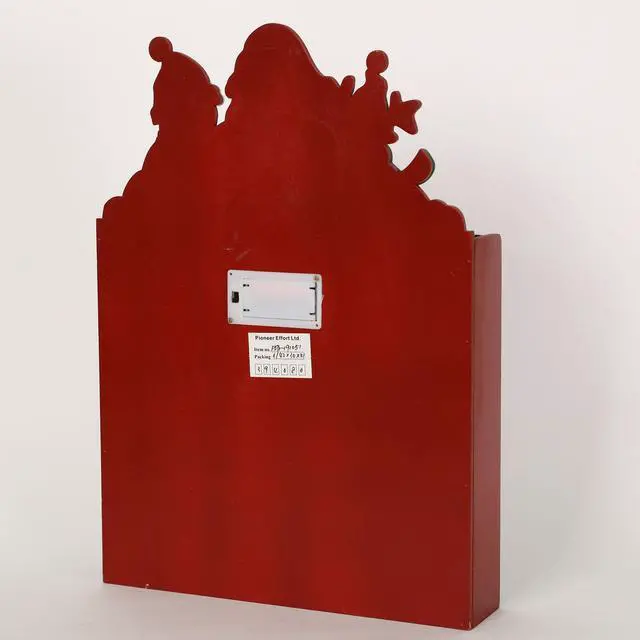 Alt view image 3 of 6 - PIONEER-EFFORT Christmas Wooden Advent Calendar with 24 Drawers to Fill Small Gifts Countdown to Christmas Decoration with LED Lights Operated by 2 x AAA Batteries (Not Included)